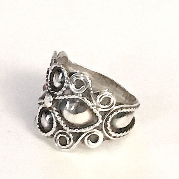 TAXCO Mexican Sterling Silver Mexican Ring Sz 6 - Picture 5 of 8